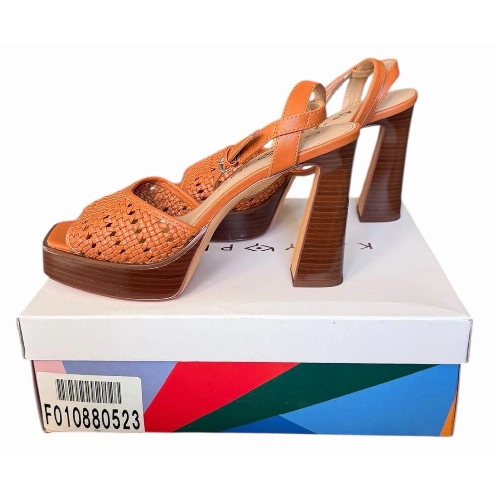 Katy Perry The Steady Ginger Biscuit Woven Platform Heels Ankle Strap Sandal 8.5 - Picture 4 of 14